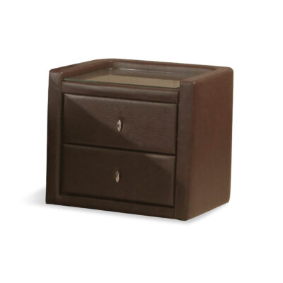 Caxton Bedside PU Brown