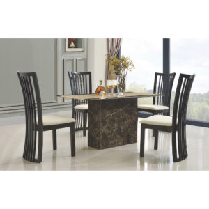 Cincinnatti Dining Chair Solid Wood Frame Dark Oak