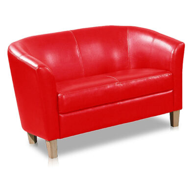 Claridon 2 Seater Sofa PU Red