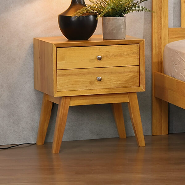 Kempton Bedside Solid Hardwood Natural Oak