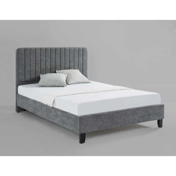 Livingstone Fabric King Size Bed Grey