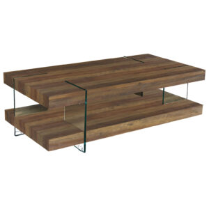 Redhill Coffee Table Oak Effect & Glass Legs