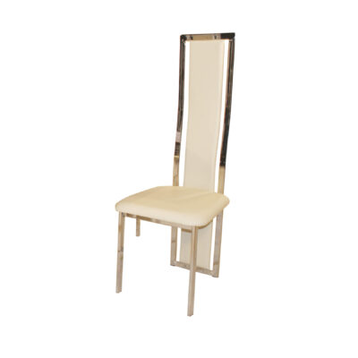 Trinity Dining Chair Chrome & Cream (6s)