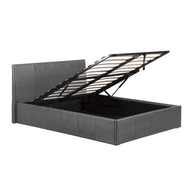 Fusion Storage PU Bed Grey Open