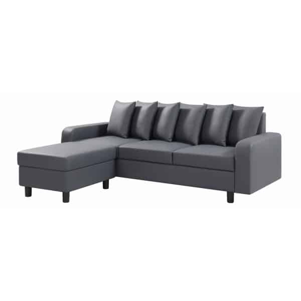 Civic Chase Sofa Leather Aire Grey