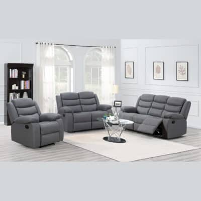 Turin Dark Grey Sofa Set